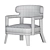 Compact Zoe Armchair: Small and Stylish 3D model small image 5