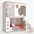 Custom-Made Bunk Bed, Stylish & Space-Saving 3D model small image 4