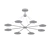 Radiant Acrylic Disc LED Chandelier 3D model small image 2
