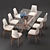 Elegant Marathon Dining Set 3D model small image 2