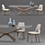 Elegant Marathon Dining Set 3D model small image 3