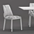 Elegant Marathon Dining Set 3D model small image 4