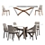 Elegant Marathon Dining Set 3D model small image 5