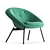 Elegant LX699 Armchair: Modern Comfort with a Unique Twist 3D model small image 1