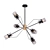 Salut Black and Brass Glass Pendant Chandelier 3D model small image 1