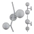 Elegant Glass Wall Lamp 3D model small image 3