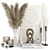 Elegant Pampas Decor Set 3D model small image 1