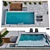Modern Pool Oasis 3D model small image 1