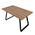 Modern Folding Table Maryland 120-160 3D model small image 2