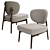 Luxury Velvet Hydra Chair 3D model small image 1