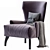 Kano Velvet Armchair: Luxurious and Stylish 3D model small image 1