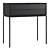 Sleek Curbstone Realto: Metal and Leather Bedside Table 3D model small image 1