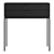 Sleek Curbstone Realto: Metal and Leather Bedside Table 3D model small image 2