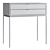 Sleek Curbstone Realto: Metal and Leather Bedside Table 3D model small image 4