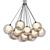 Modern Glass Sphere LED Chandelier 3D model small image 1
