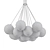 Modern Glass Sphere LED Chandelier 3D model small image 2