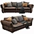 Sleek Flexform Leather Sofa 3D model small image 1