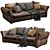 Sleek Flexform Leather Sofa 3D model small image 2