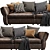 Sleek Flexform Leather Sofa 3D model small image 5