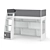 Modular Children's Bed Set - Legenda K42C + LP42B 3D model small image 2
