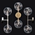 Sleek Glass Globe Linear Sconce 3D model small image 1