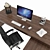 Luxury CEO Office Furniture Set 3D model small image 3