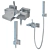 Eurocube Joy Faucet Set: Stylish and Versatile 3D model small image 5
