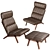 Contemporary Armchair Set 3D model small image 3