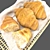 Gourmet Croissant & Butter Basket Set 3D model small image 2
