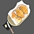 Gourmet Croissant & Butter Basket Set 3D model small image 3