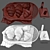 Gourmet Croissant & Butter Basket Set 3D model small image 5
