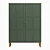 Scandinavian Double Door Wardrobe 140x190x60 cm 3D model small image 1