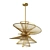 Modern Zeta Lightstar Ceiling Chandelier 3D model small image 2