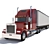 Classic Freightliner Truck & Refrigerator Trailer 3D model small image 1