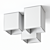 Heraea Plaster Ceiling Lamp 3D model small image 4
