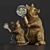 Woodland Glow Raccoon Lamp 3D model small image 3