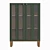 Scandinavian Small Sideboard with Corrugated Glass 3D model small image 2