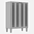 Scandinavian Small Sideboard with Corrugated Glass 3D model small image 4