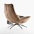 Reflex Brown Swivel Armchair 3D model small image 3