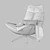 Reflex Brown Swivel Armchair 3D model small image 5