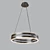 Sleek Nickel Wheel LED Ceiling Light 3D model small image 1