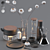 Elegant Coffee Decor Set 3D model small image 1