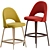 Elegant Saarinen Stool: Wood-Legged Beauty 3D model small image 1