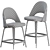 Elegant Saarinen Stool: Wood-Legged Beauty 3D model small image 3
