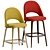Elegant Saarinen Stool: Wood-Legged Beauty 3D model small image 6