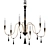 Elegant Black Robles Chandelier 3D model small image 1