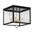 Modern Black Weston Flush Mount 3D model small image 1