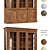 Classic Wood Bookcase: Five Material Options 3D model small image 2