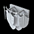 Elegant Verbier Wall Lamp 3D model small image 4
