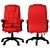 Elegant and Compact Bruno Office Chair 3D model small image 2